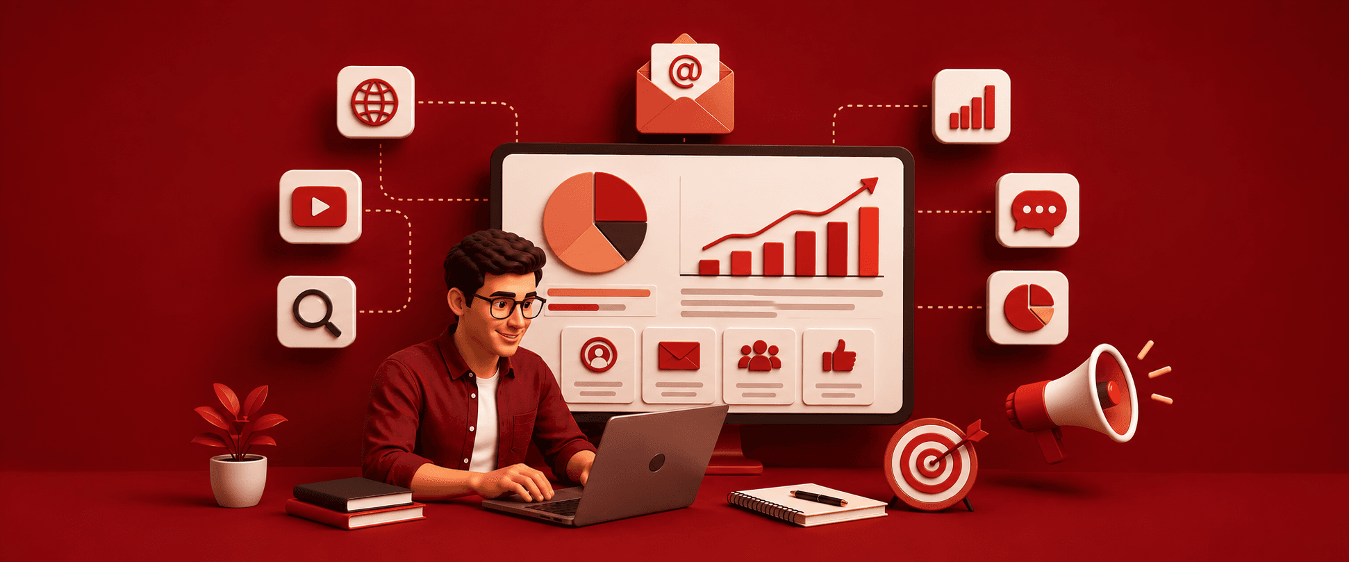What Is Digital Marketing and Why Is It Important for Businesses What Is Digital Marketing and Why Is It Important for Businesses? Digital marketing illustration featuring SEO, social media marketing, email campaigns, analytics, and online business growth.
